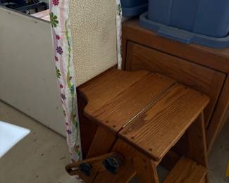 Ironing board step stool