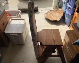 Ironing board bench/stepstool