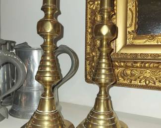 early brass candle sticks