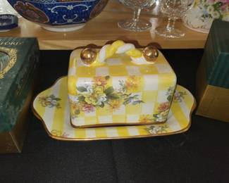 Makenzie Childs Butter Dish Dandy Lion