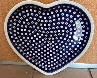 Boleslawiec Heart Plate $10.00