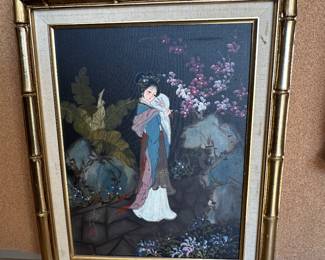 Woman with Flowers Art $40.00
