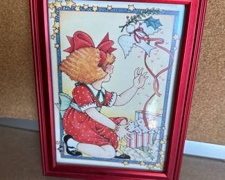 Girl with Box Framed Print $4.00