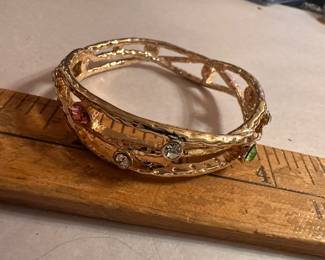 Multi Color Stone Bangle Bracelet $6.00