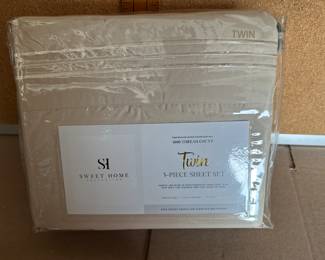 Tan Sweet Home Twin Size Sheet set $12.00