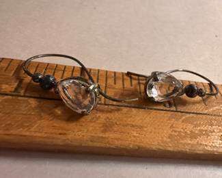 Clear Stone Sterling Silver Earrings $12.00