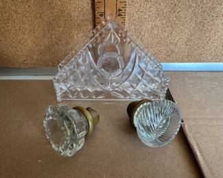 2 Doorknobs and Napkin Holder $10.00