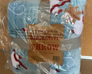 Polar Bear Ice Skatting Throw $8.00