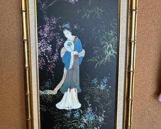 Asian Woman with Fan Art $40.00