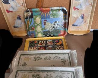 6 Plastic Trays $12.00