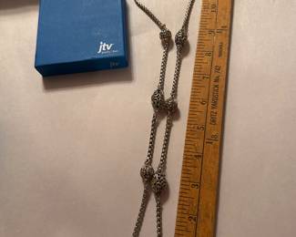 Silver Tone Necklace Long $9.00