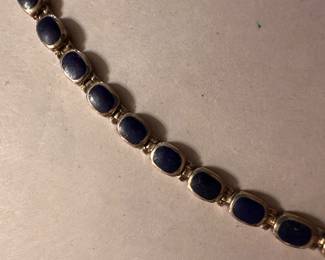 Sterling Silber and Blue Stone Bracelet $18.00