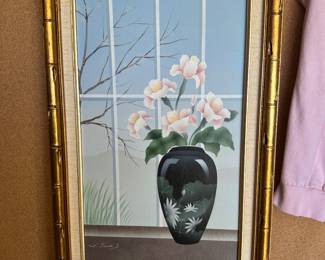 Signed James Vase and Flowers $40.00