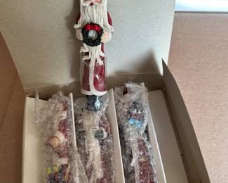 4 Santa Ornaments $8.00