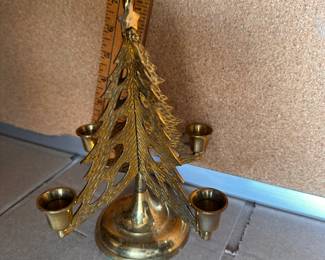 Brass Tree Candleholder $4.00