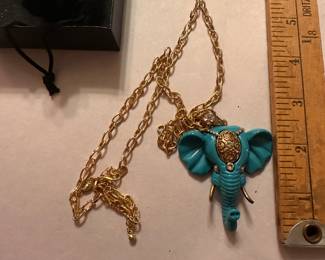 Blue Elephant Necklace $8.00