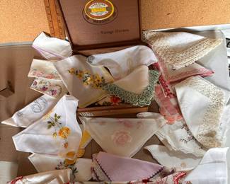Cigar Box with Hankies, All Shown $15.00