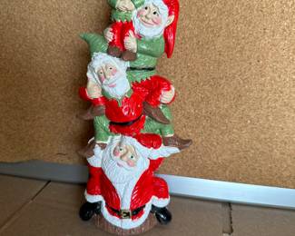 Ceramic Santa and Elves $6.00