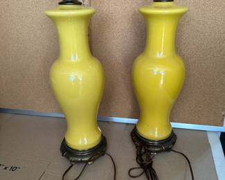 2 Yellow Lamps $20.00 Both