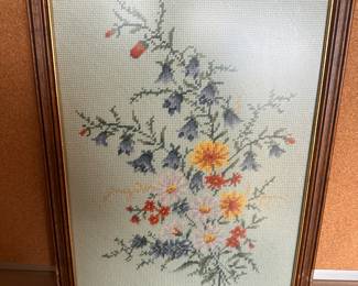 Stitched Flower Art $15.00