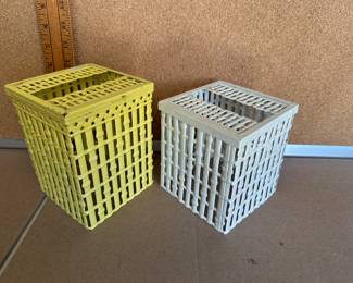 2 Metal Tissue Covers $10.00