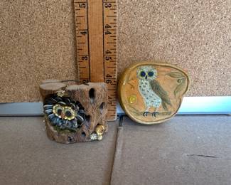 2 Owl Art Pieces $12.00
