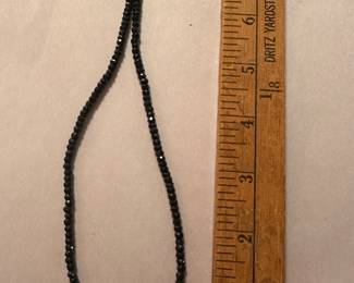 Black Stone Necklace with Sterling Silver Clasp $12.00
