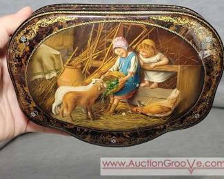 2 Fedoskino Russian Lacquer Box