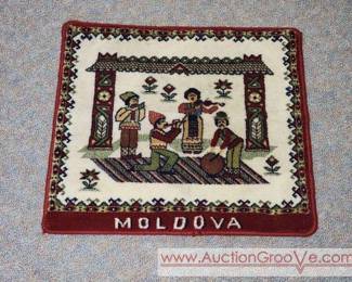 2 Moldova Folk Art Rug. 24 x 23. No smoking or Pets