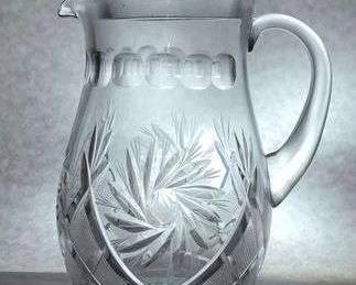 2 2 LEAD CRYSTAL Covered Pitchers