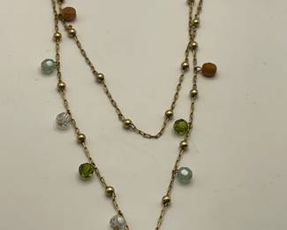 Nice long tiered necklace.