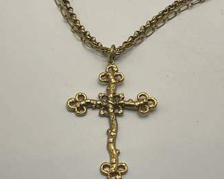 Nice tiered cross necklace.