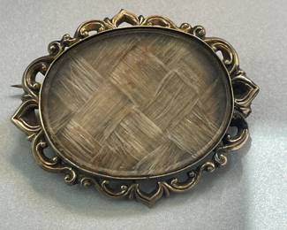 Antique Victorian Hair Brooch
