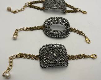 Very nice custom made bracelets from Victorian Rhinestone Buckles