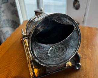 Very rare antique spoon warmer in a cannon design.