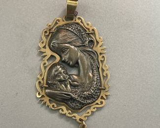 14 Kt Gold Wrapped Madonna and Child