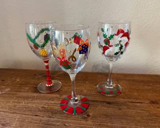 Hand Painted Holiday Glasses