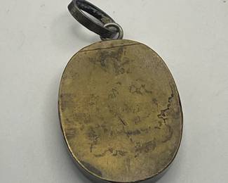Vintage Painted Portrait Pendant.
