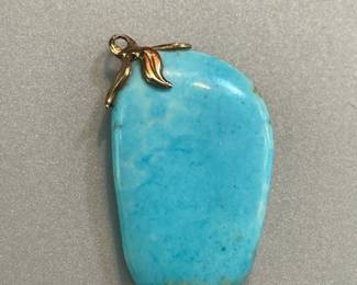 Back of Turquoise Pendant