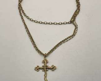 Great tiered cross necklace.
