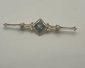 Antique Bar Pin with pearls