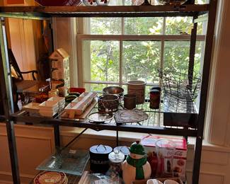 Large Amount of Serving Pieces and Kitchen Items