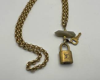 Unique Necklace made with LV lock.