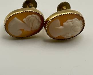 12KT GF Cameo Earrings