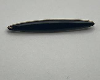 Gold Filled Onyx Bar Pin