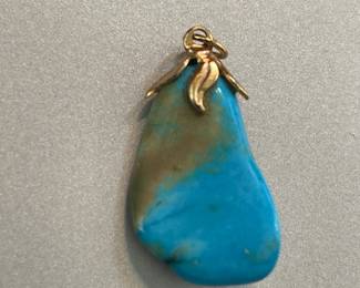 Back of Second Turquoise Pendant