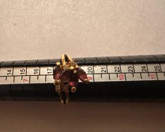 Size 8 Purple Stone Costume Ring $6.00