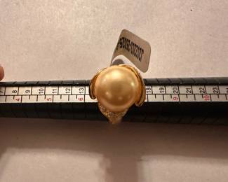 Sterling Silver Size 7 Tan Pearl Ring New $18.00