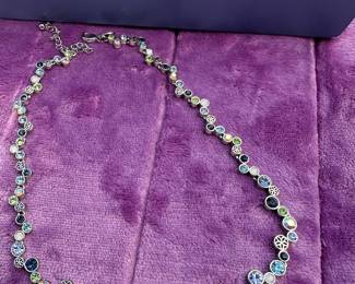 Lia Sophia Blue Stoned Necklace $8.00