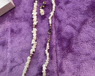 Shell Necklace and Earrings $4.00